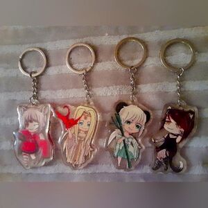 Anime Character Keychains Set